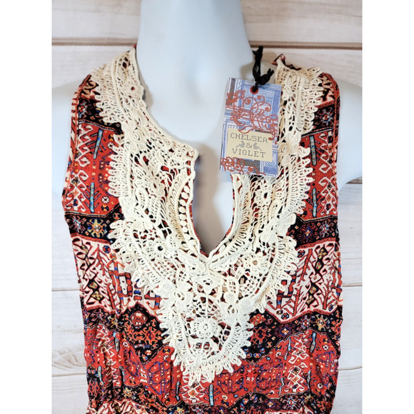 Chelsea & Violet Womens Medium Dress Boho Babe Multicolor NEW With Tags - Picture 2 of 8